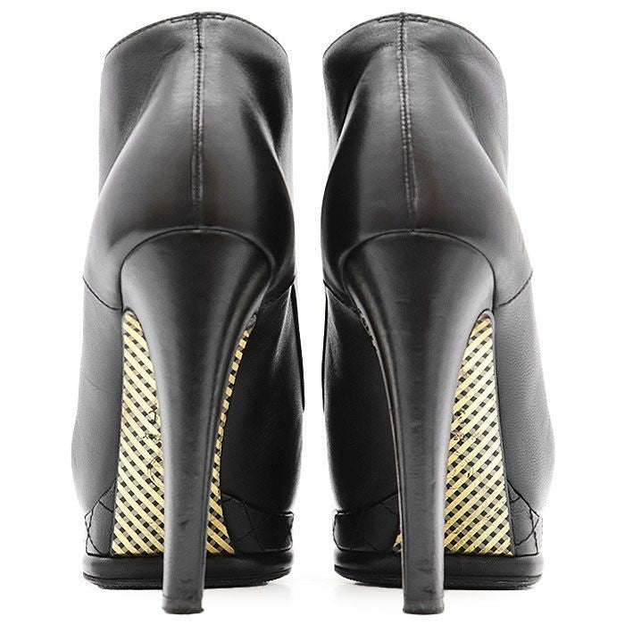 CHANEL Boots High Heels G28406 COCOMark Logo Lace-up Women Size 36 1/2 Black