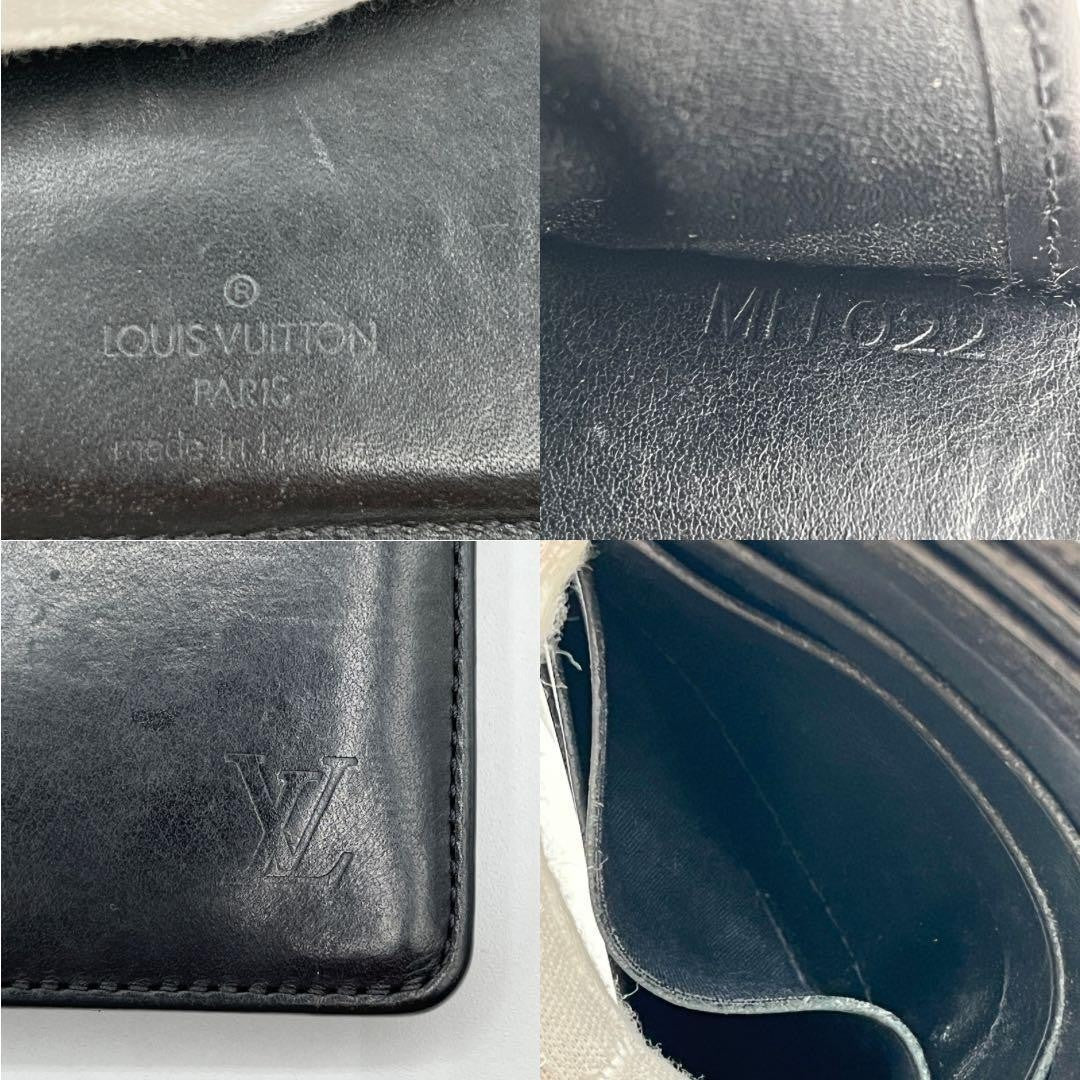 LOUIS VUITTON Nomade 10 Credit Bifold Wallet Leather Black M85013 from Japan