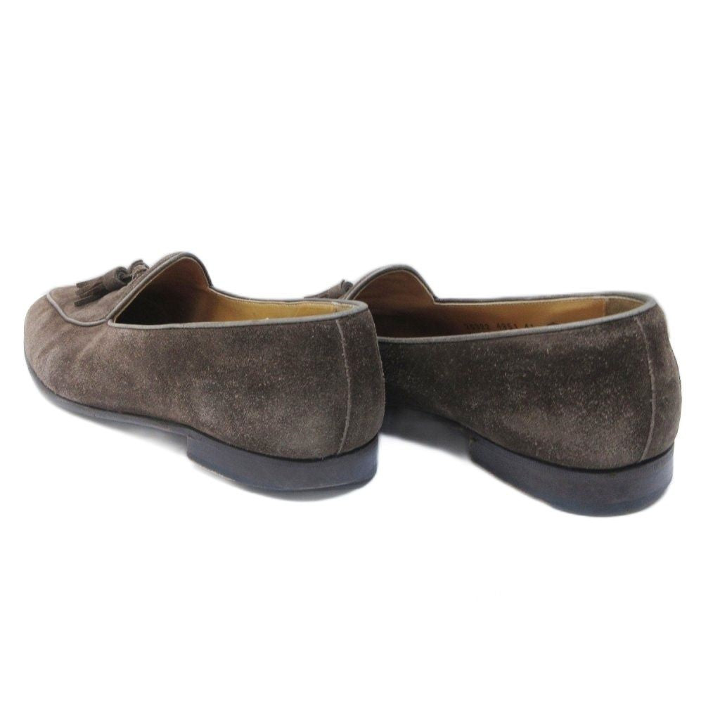 Berwick Tassel Loafer Suede Leather Shoes 41 Approx 26.5cm Brown Lace 4951 Used