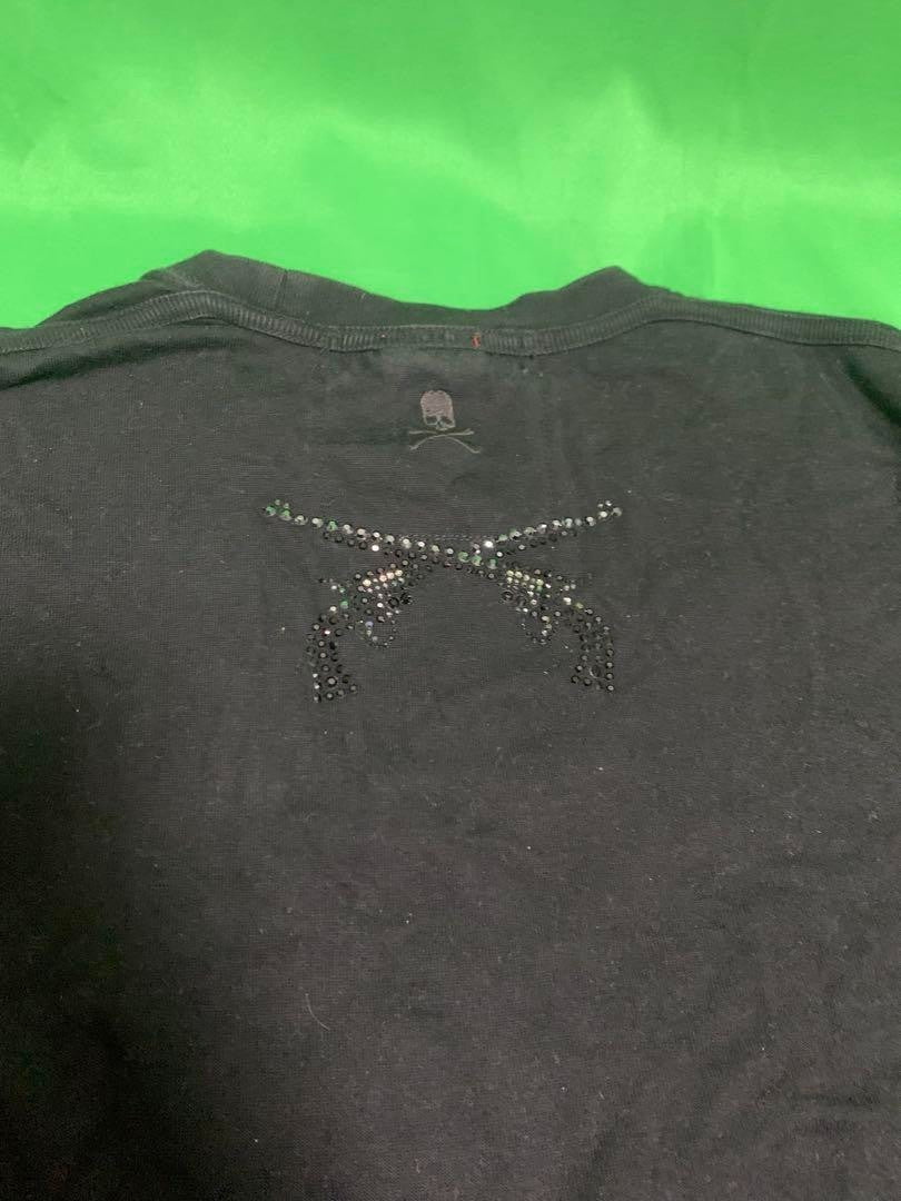 Collaboration T-shirt "Roen x roar x Disney" Mickey 2 guns Swarovski
