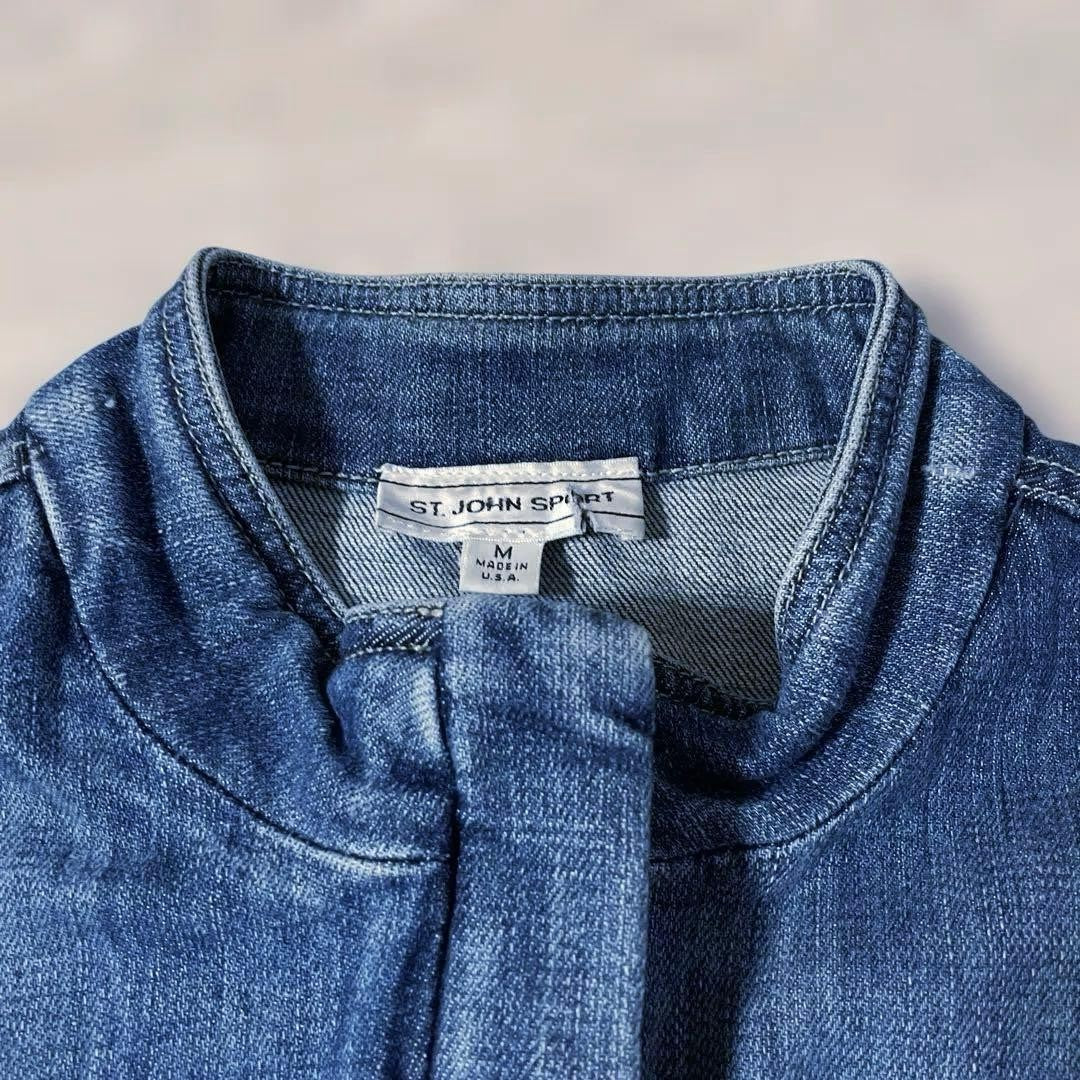 John Varvatos Denim Zip-Up Jacket Blue 4 Pockets Vintage