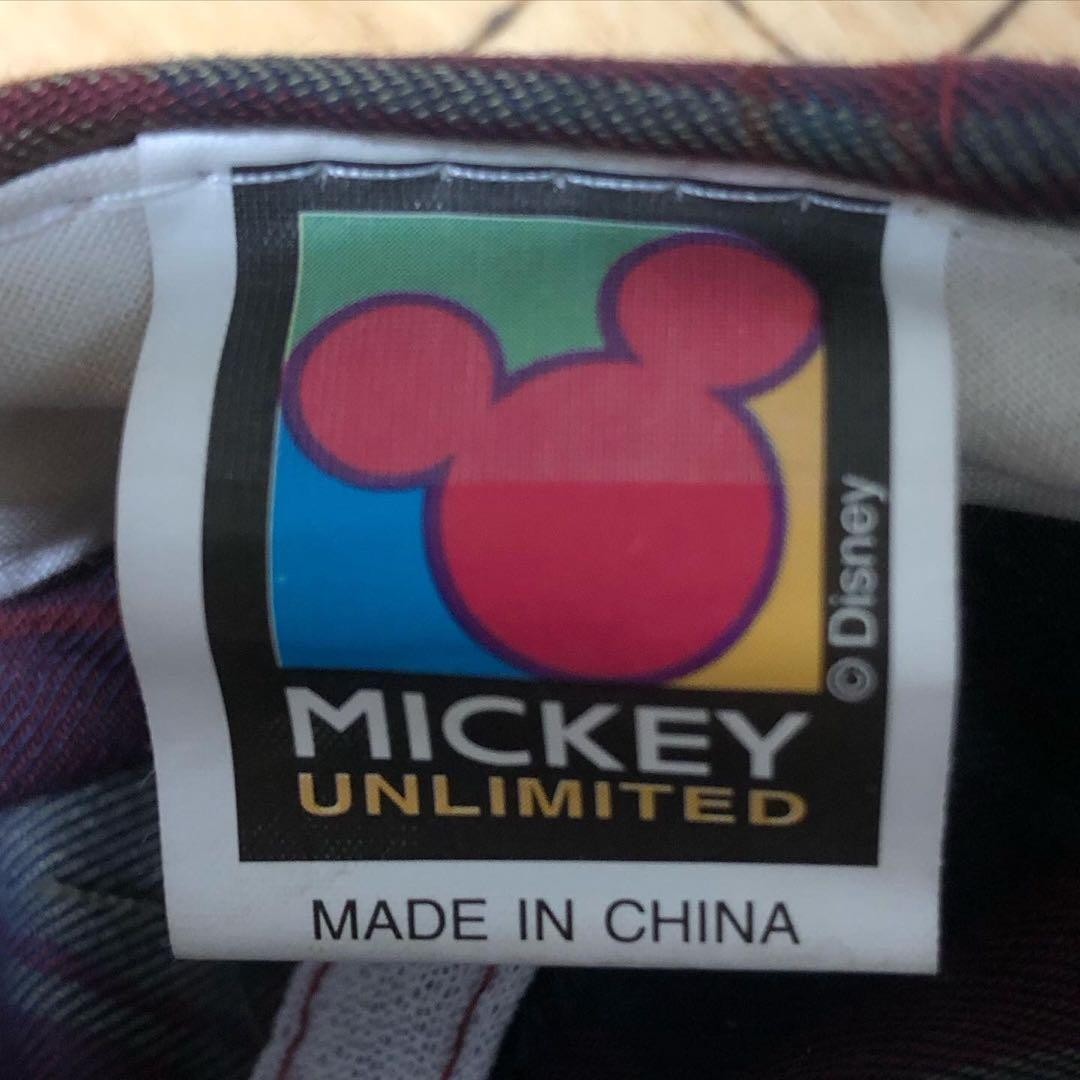 Disney 90S Vintage Mickey Mouse Check Snapback Cap Limited Edition Men's hats