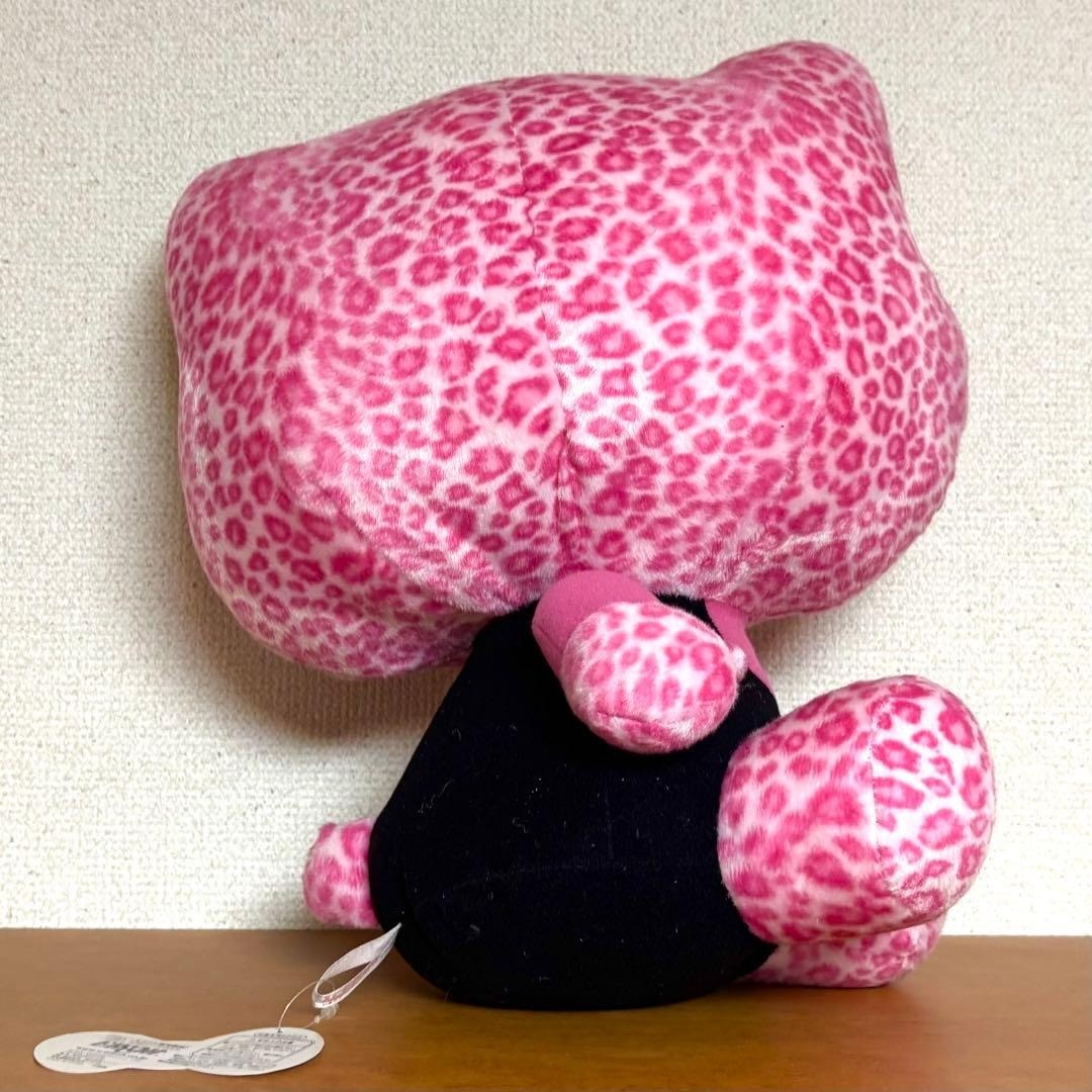 Hello Kitty Big Plush Toy Pink Leopard Print Y2K Rare 2010 Used