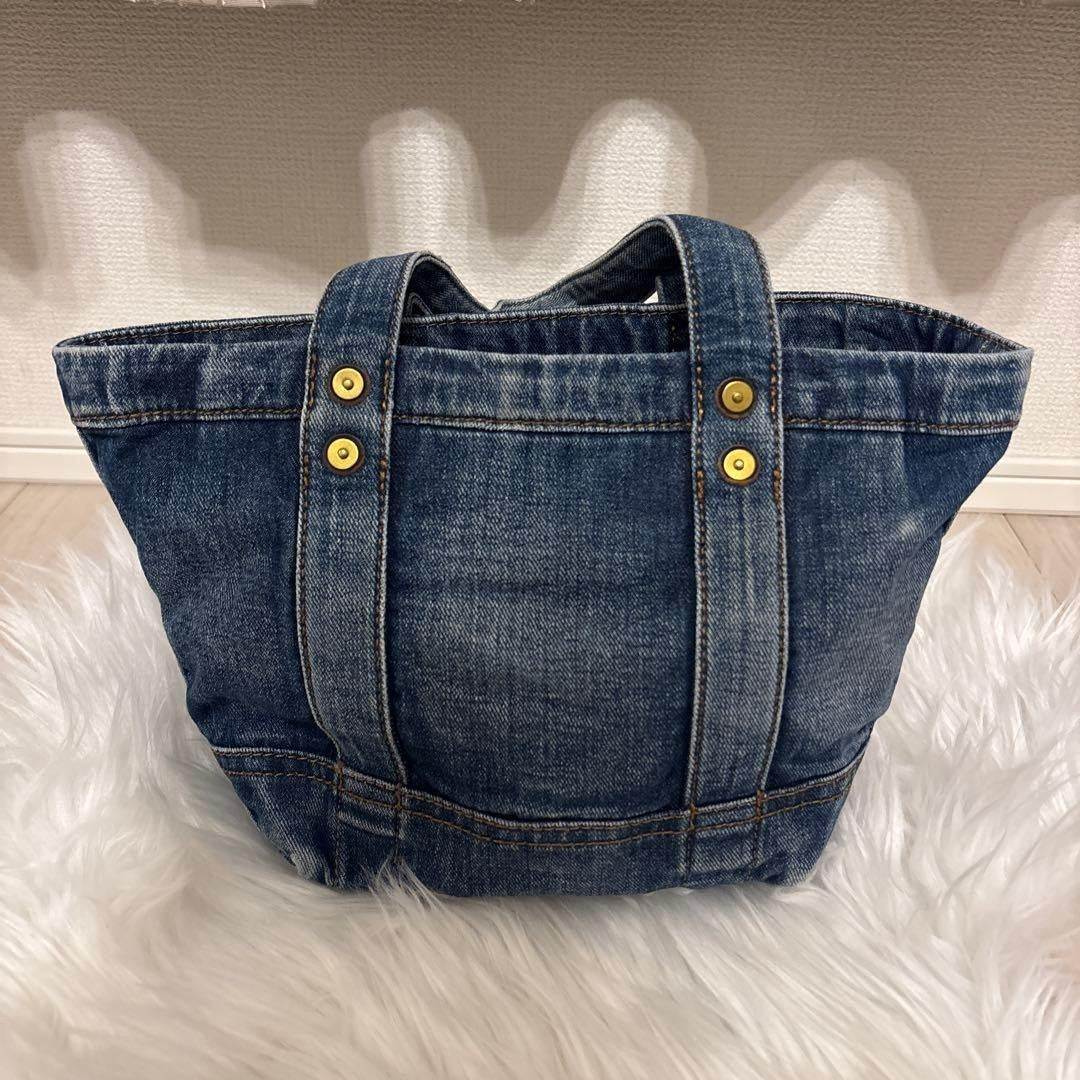 Ralph Lauren Women Polo Denim Tote Bag Embroidery Item Limited Edition VHTF