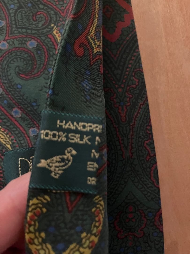 DRAKES London Hand Printed Paisley Silk Scarf Stole Made in Italy Rare
