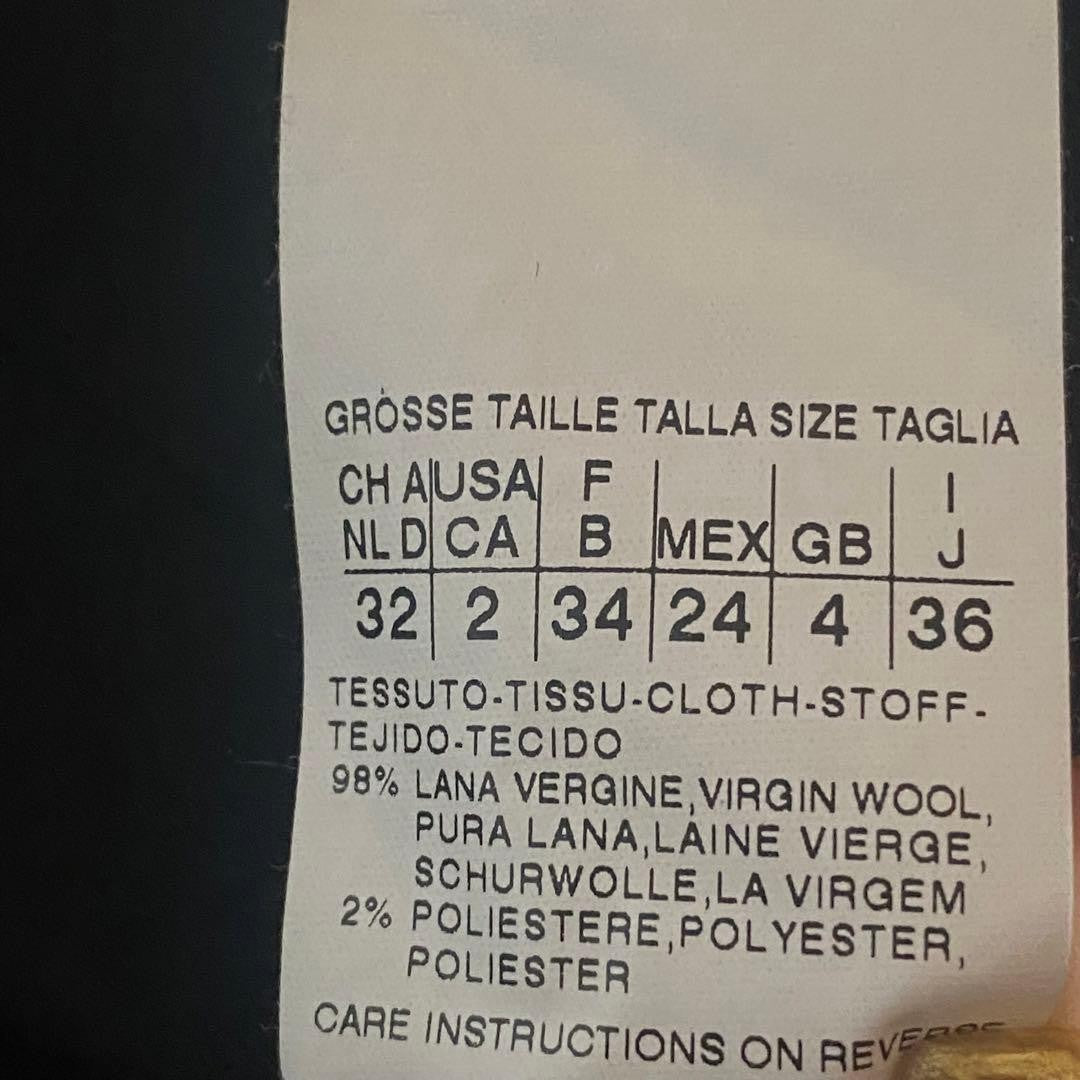 Max Mara Studio Coat Black Size 36 Wool Classic Used -Shipping from Japan
