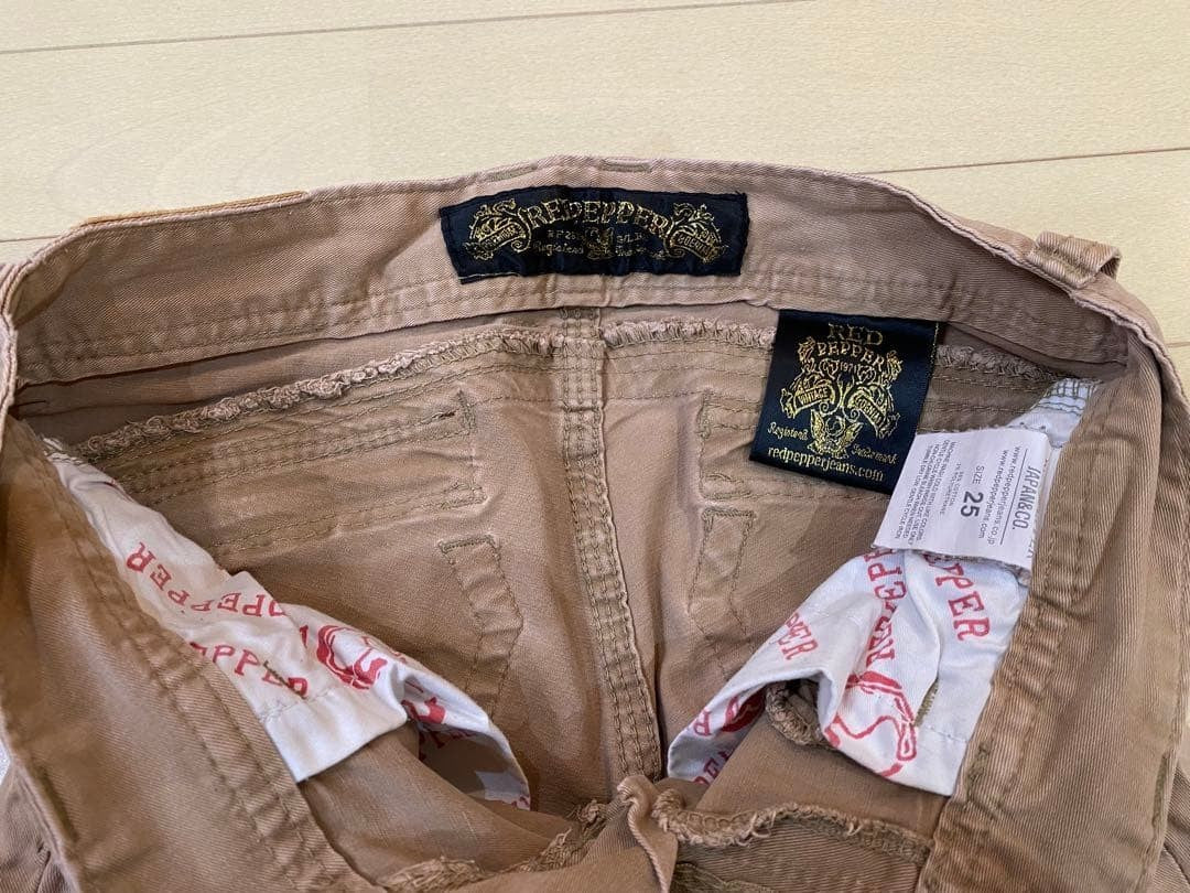 RED PEPPER Skinny Denim Back Embroidery Zip Y2K