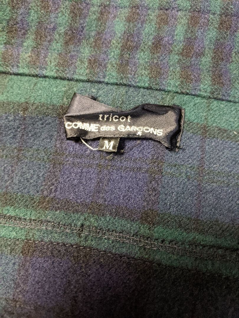 tricot COMME des GARCONS Check Hooded Jacket Coat Women Japan Size JPN-M