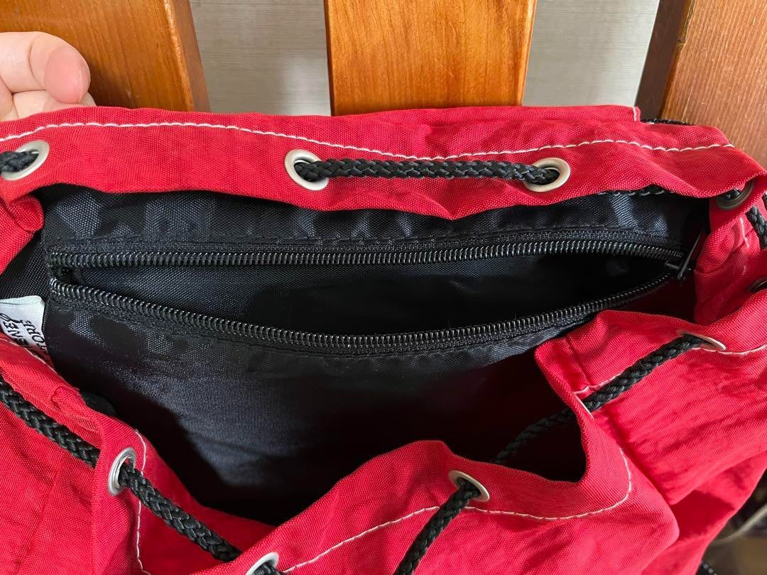 Vintage Pooh Backpack Red 17.7in Cute Retro Collectible Used Japan