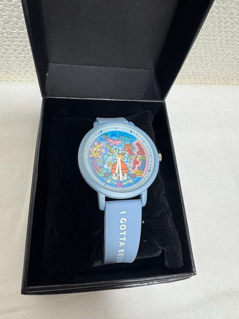 PaRappa the Rapper Alloy Case Silicon Band Mineral Glass Watch Rare
