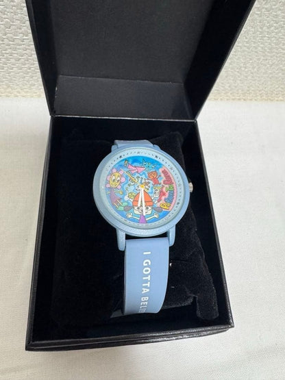 PaRappa the Rapper Alloy Case Silicon Band Mineral Glass Watch Rare
