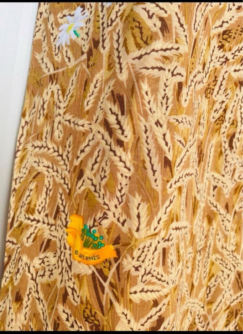 Hermes Floral Botanical Cotton Dress Size M Excellent Condition Authentic Used