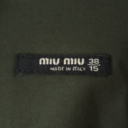 MIUMIU made in Italy Long sleeve Button down shirt 38/15 khaki Men's