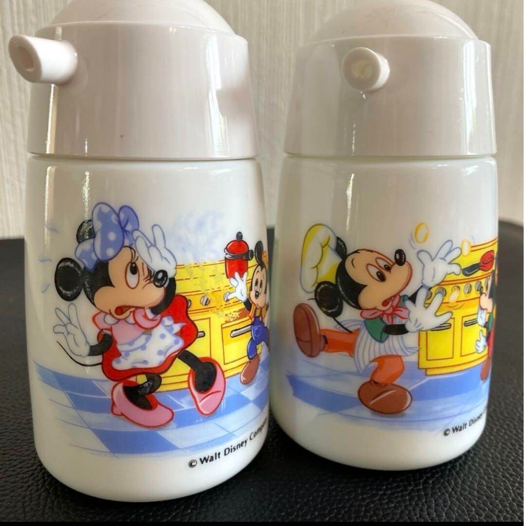 1990s Showa-era retro antique Disney Mickey Minnie soy sauce jug display