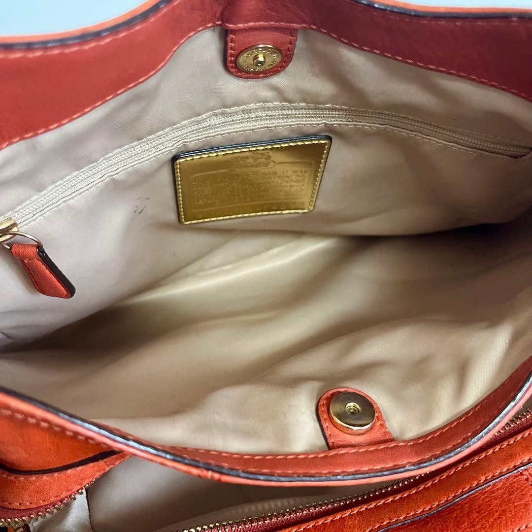 COACH Madison Leather Orange Shoulder Bag Y2K Rare Authentic Vintage