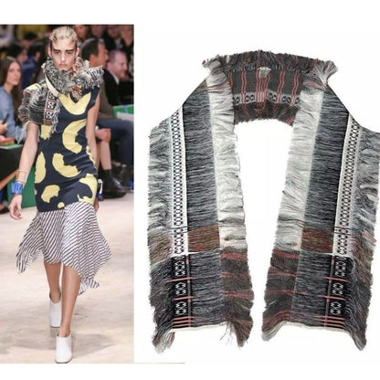 14Ss Celine Phoebe Period Stole Muffler Fringe
