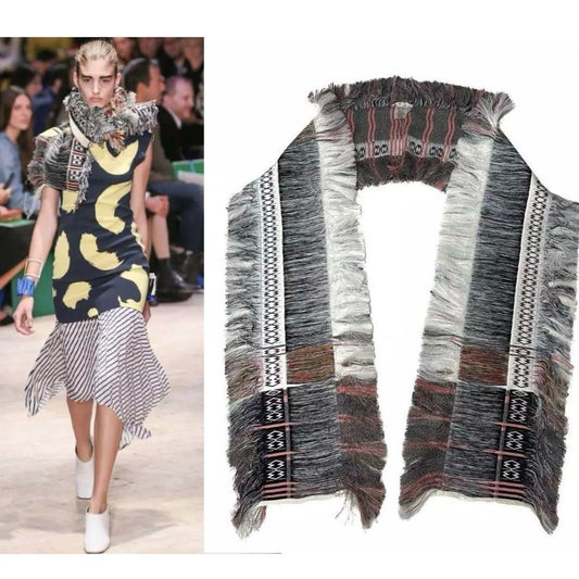 14Ss Celine Phoebe Period Stole Muffler Fringe