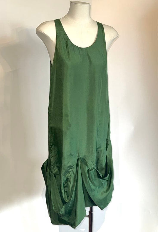Alexander McQueen Dress Archive Piece Green Silk Size 38 Beautiful Condition