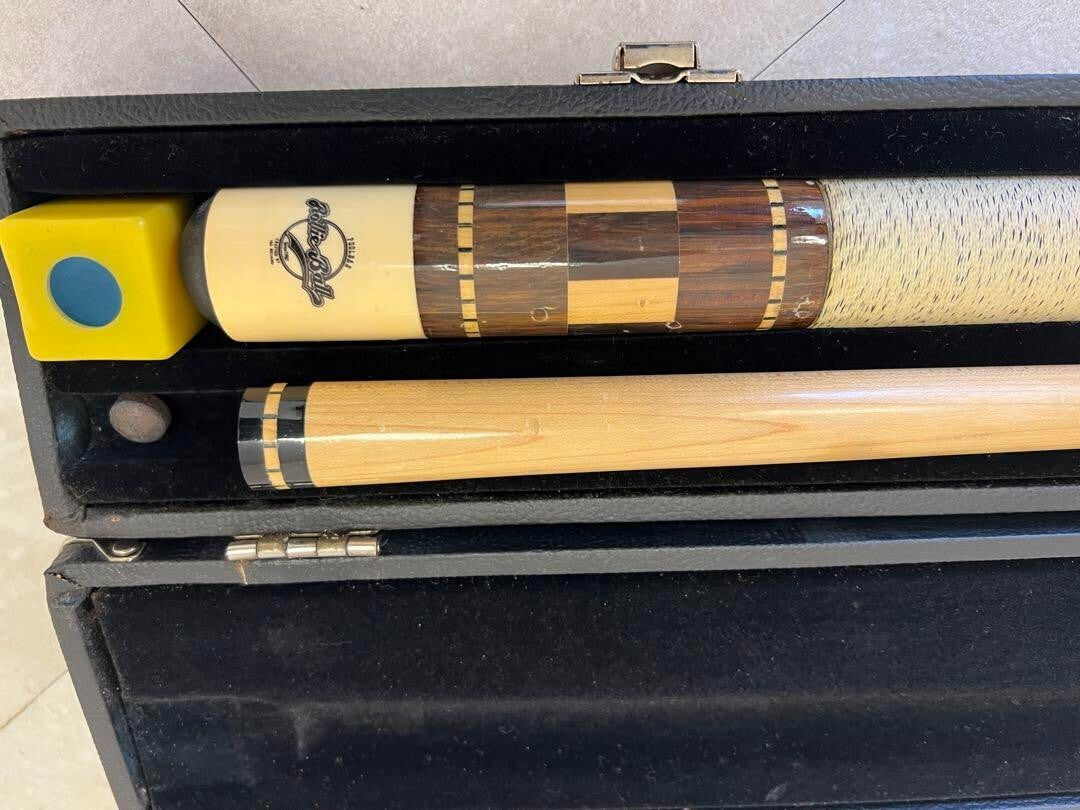 Billiard Cue Stick With Paul Huebler Vintage Case