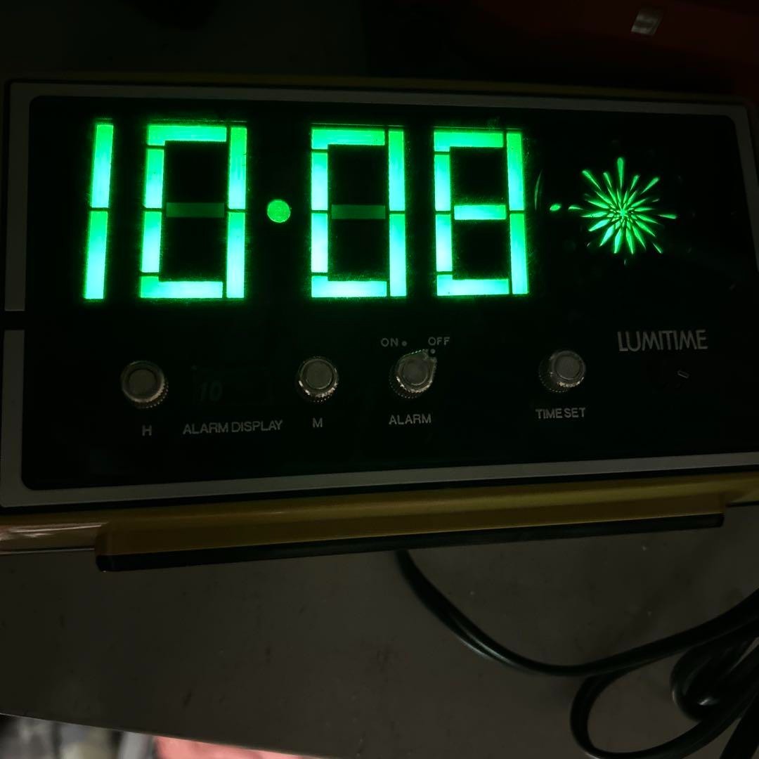 Vintage Tamura LUMITIME KT-203 Digital Clock Showa Retro Japan Orange Glow