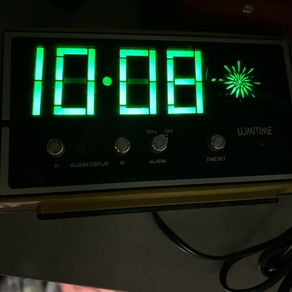 Vintage Tamura LUMITIME KT-203 Digital Clock Showa Retro Japan Orange Glow