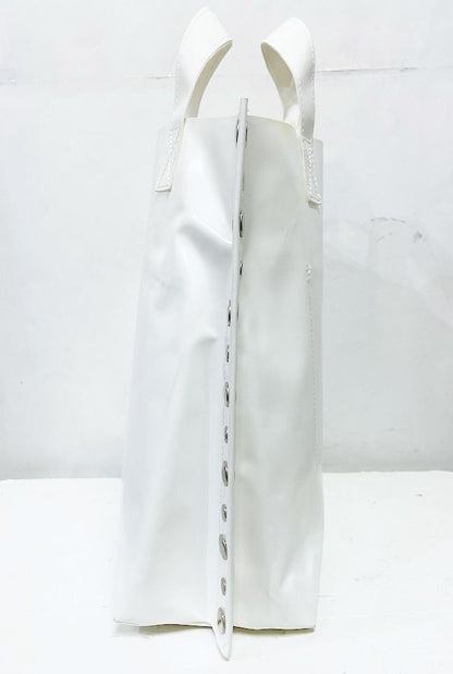 tricot COMME des GARCONS metal studs bag white medium PVC Used From Japan