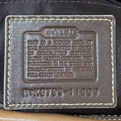 Coach Signature Hamptons Leather Tote Bag Brown Beige Vintage Authentic