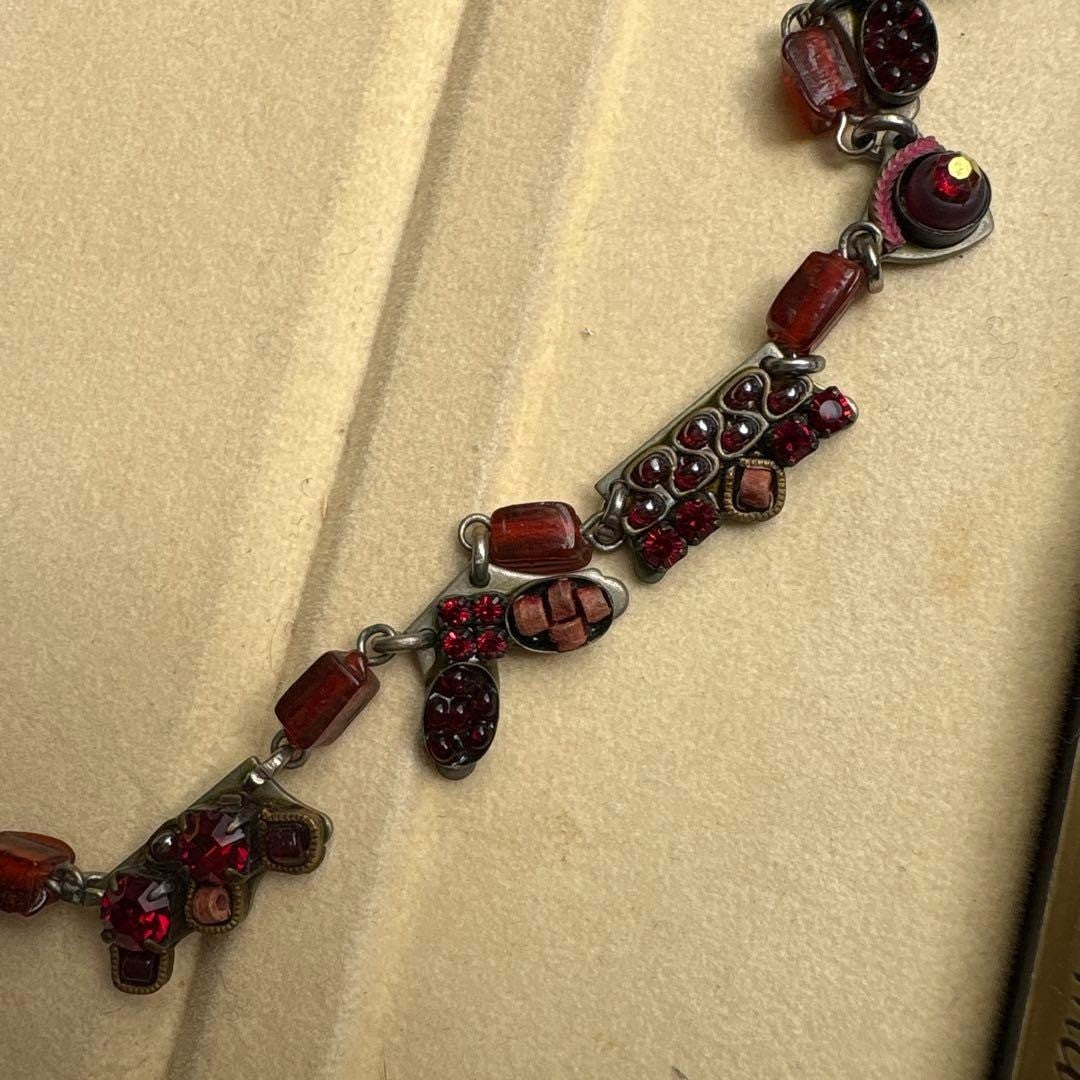 AYALA BAR Necklace Red Vintage