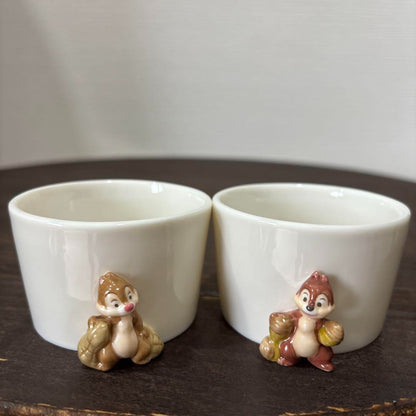 Disney Chip & Dale Ceramic Nut Cup Accessories Used