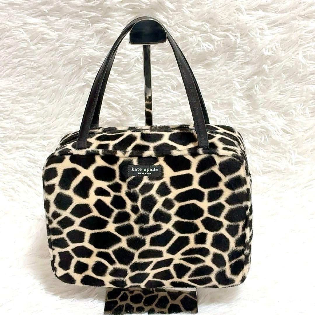 Kate Spade Handbag Leopard Giraffe Print Casual Women's Pre-Owned From Japan