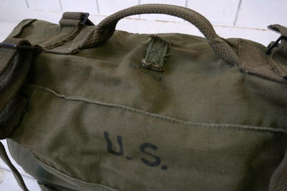 US Army real military M-1945 khaki canvas 40's vintage field cargo pack bag USA