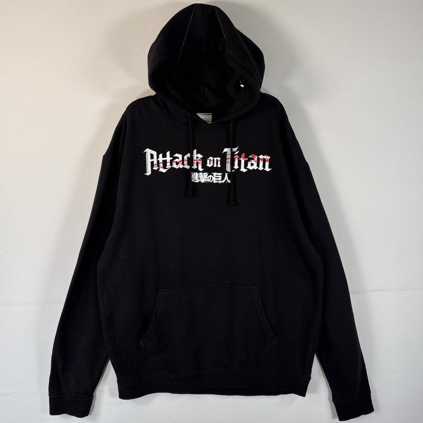 Attack on Titan Levi Survey Corps Hoodie Men XL Black Anime Sweatshirt