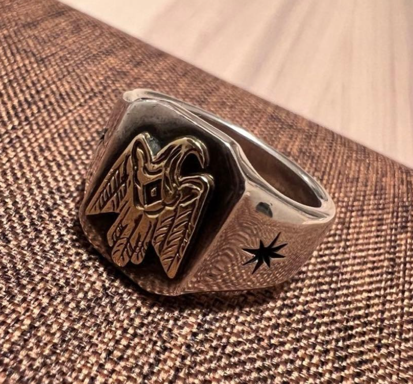 Atease K18 Thunderbird Combination Ring US Size 7 Indian