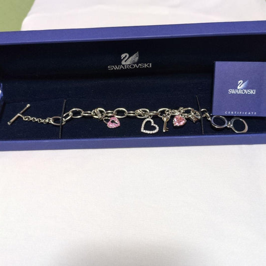 Swarovski Kawaii Pink Heart bracelet Sanrio Genuine Unused Discontinued