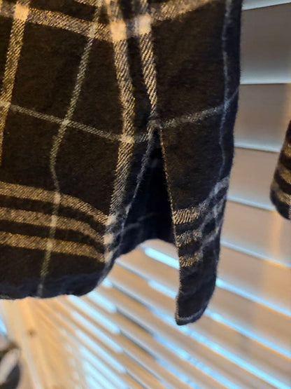 doublet PUPPET EMBROIDERY Long Sleeve Check Shirt size M color Navy Wool