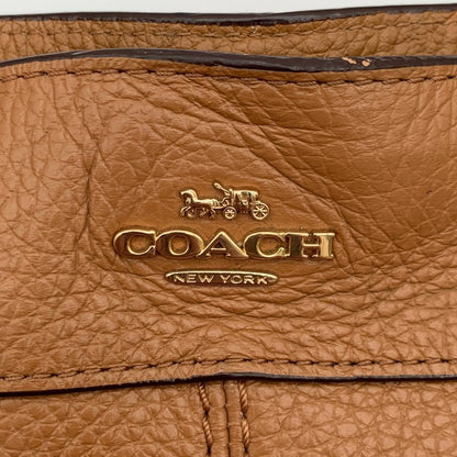 COACH Brown Leather Tote Bag 2Way Shoulder Large Authentic Women's Handbag