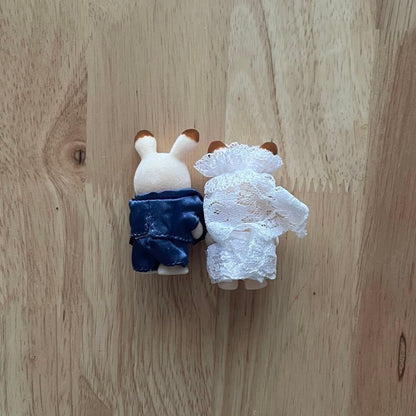 Sylvanian Families Wedding Baby Pair Figure Set Rare