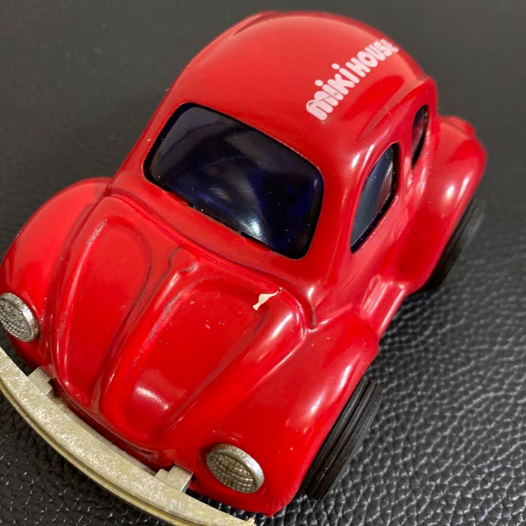 Rare 1990s retro antique fancy miniature car tinplate red WAGEN
