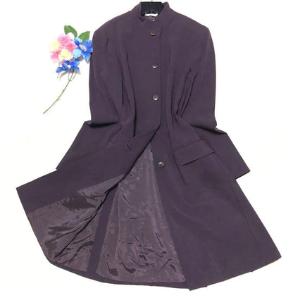 Max Mara Chester Coat Long No Collar Lightweight Violet Size 40 L