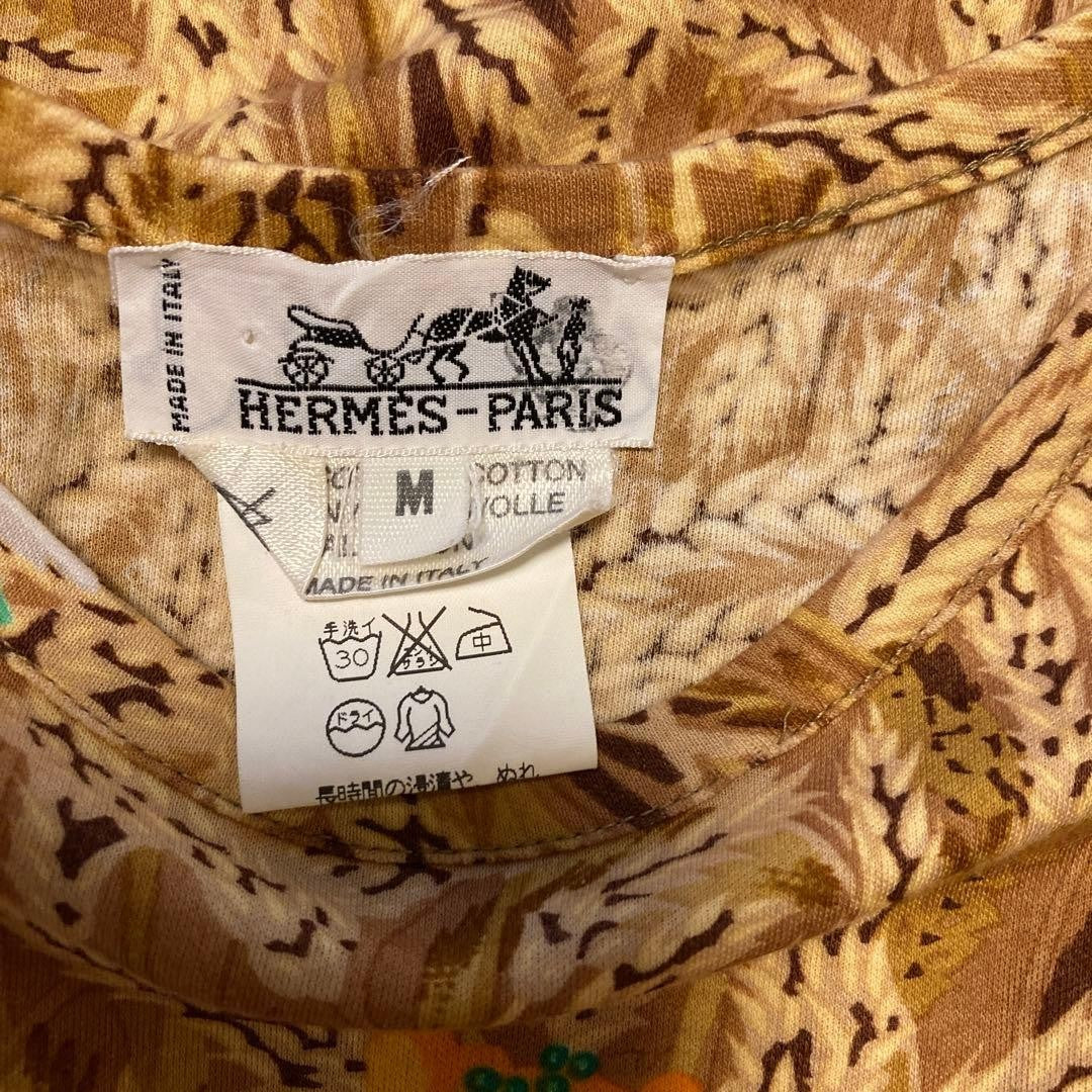 Hermes Floral Botanical Cotton Dress Size M Excellent Condition Authentic Used