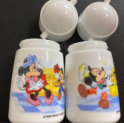 1990s Showa-era retro antique Disney Mickey Minnie soy sauce jug display