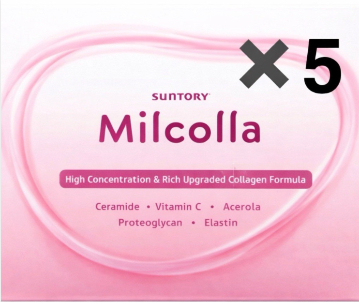 Suntory Milcolla Collagen Powder 30 Sticks x5 Set Milk Ceramide Vitamin C Japan