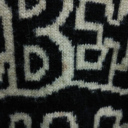 ICEBERG JEANS Vintage Men's Black Logo Wool Sweater Knit Rare Used