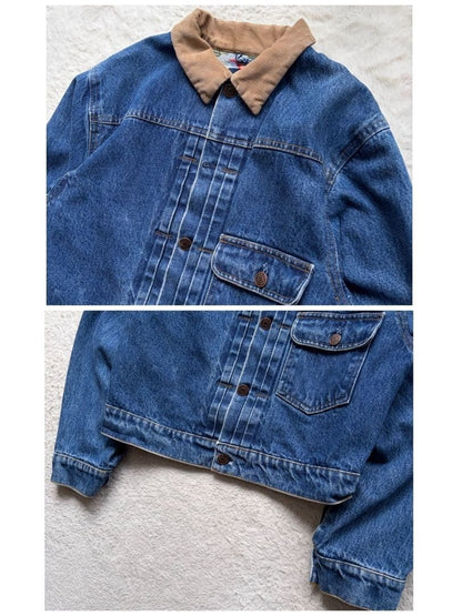 Rare Condition Ralph Lauren Vintage Denim Jacket L Indigo Blue Cotton 80s-90s