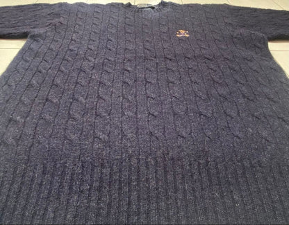 90s POLO BEAR Polo Bear Ralph Lauren Knit Sweater Navy