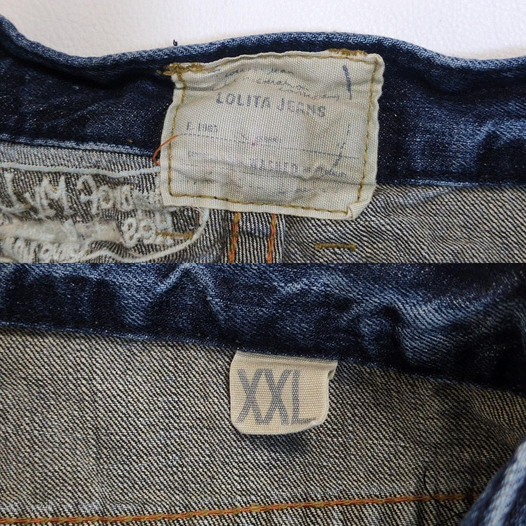 LOLITA JEANS Yoshitomo Nara denim jeans Size XXL Rare Design Embroidery
