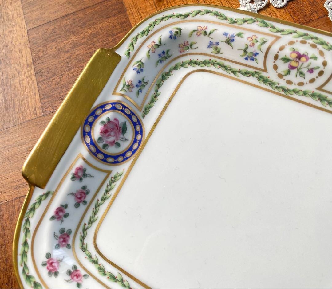 Rare Haviland Limoges Louveciennes Cake Plate Platter Vintage France Used Ex+