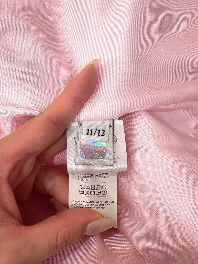 DOLCE & GABBANA Coat 11/12 Pink Embroidered Wool Women's Outerwear