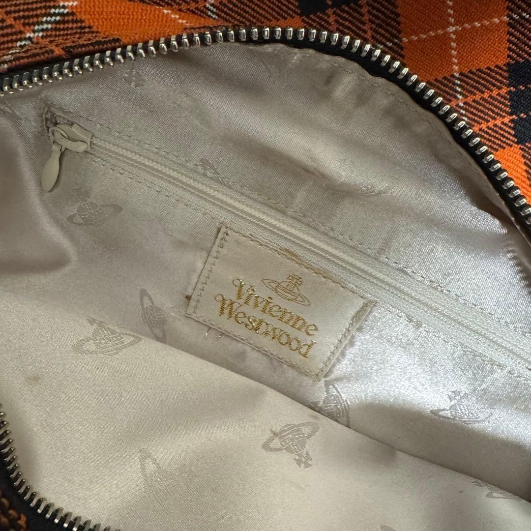 Vivienne Westwood Harako Vintage Rare Check Shoulder Bag 22cm JAPAN