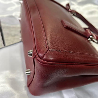 COACH 9421 Vintage 2Way Shoulder Bag Leather Wine Red Handbag Authentic